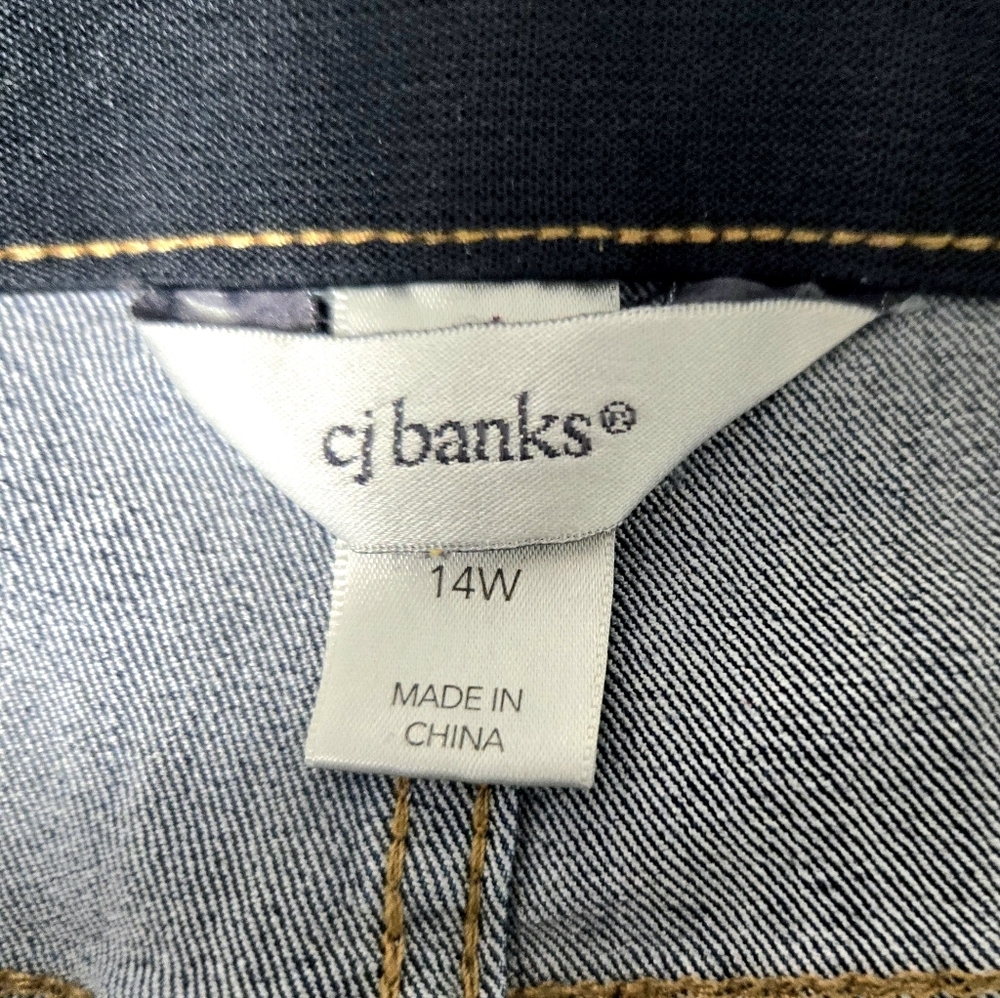 CJ Banks Stretch Skinny Denim Jeans. Blue 14W - Picture 10 of 11